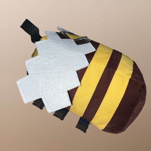 Minecraft Bee Plush Black & Yellow Wings 6” - Picture 3 of 7